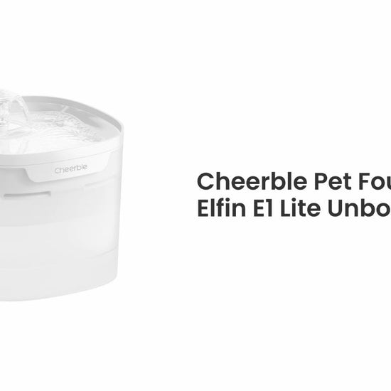 Cheerble Elfin E1 Lite Pet Water Fountain 2L for Cats and Dogs - USB DC 5V Powered (White) - Unboxing Video