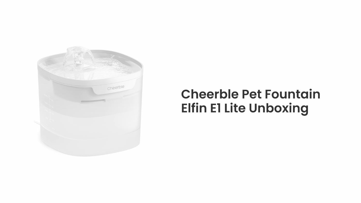 Cheerble Elfin E1 Lite Pet Water Fountain 2L for Cats and Dogs - USB DC 5V Powered (White) - Unboxing Video
