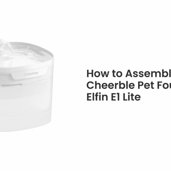 Cheerble Elfin E1 Lite Pet Water Fountain 2L for Cats and Dogs - USB DC 5V Powered (White) - How to Assemble Video
