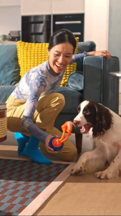 Cheerble Wicked Ball Rolly Interactive Dog Ball Smart Dog Toy (Royal Blue) - Video 3