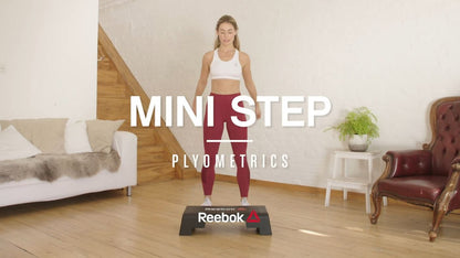 Reebok Mini Step - Aerobic Fitness HIIT Stepper Exercise Platform Gym Workout Deck (Black) - PLYOMETRICS