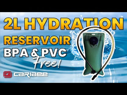 Caribee Coyote Runner 2L Hydration Running Vest Backpack (Navy/Hydro Blue)