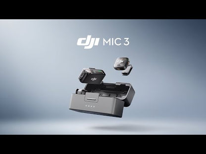 DJI Mic 3 (2 TX + 1 RX + 1 Charging Case) Compact 2-Person Digital Wireless Microphone System