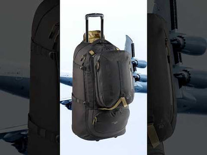 Caribee Nomad 80 Hybrid Wheel Trolley Wheeled Travel Pack Backpack 80L (Black)