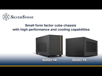 SilverStone Sugo 14 SG14B mini-ITX SFF Tower Case mITX Cube (Black)