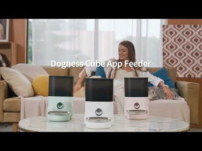 Dogness F11 Smart WiFi App Cube Cat Dog Pet Feeder - 4 Litre (White)
