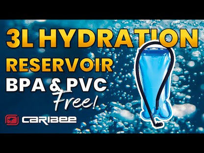 Caribee Nuke Hi Vis 3L Hydration Pack Hiking Worksite Backpack (Neon)