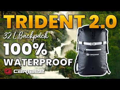 Caribee Trident 2.0 Waterproof Outdoor Adventure Backpack Dry Bag 30L (Black/White)