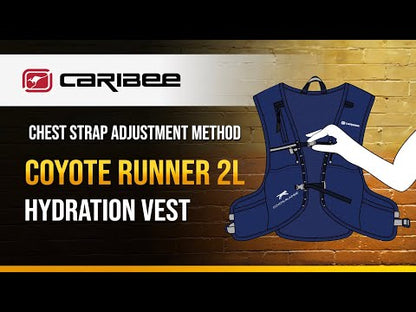 Caribee Coyote Runner 2L Hydration Running Vest Backpack (Navy/Hydro Blue)