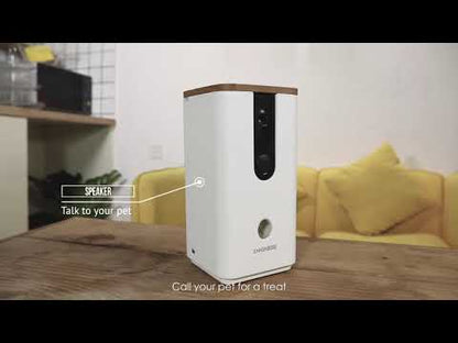 Dogness Smart App Camera Treater Automatic Pet Treat Dispenser Feeder (White)