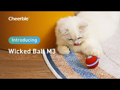Cheerble M3 Mini Cat Ball Interactive Smart Cat Toy (Vintage Red)