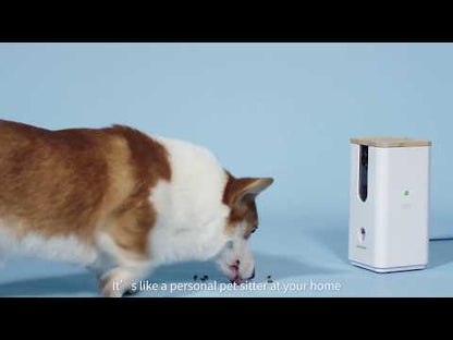 Dogness Smart App Camera Treater Automatic Pet Treat Dispenser Feeder (White)