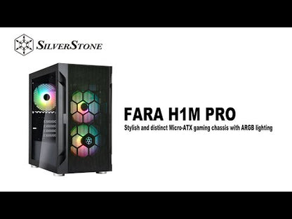 SilverStone Fara H1M PRO mATX Case - Glass Window + ARGB Fans