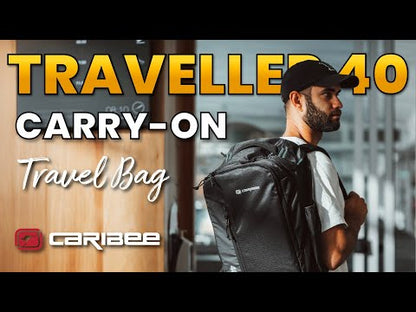 Caribee Traveller 40 Carry-On Backpack Travel Bag 40L (Navy Blue)