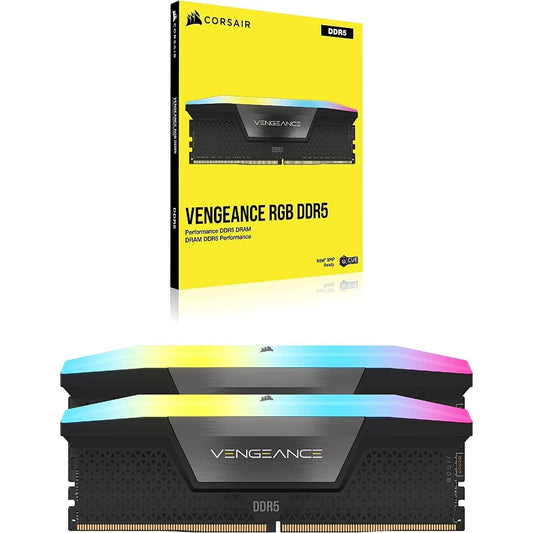 Corsair Vengance RGB 32GB 2x16GB DDR5 DIMM CL36 Desktop RAM Kit Black