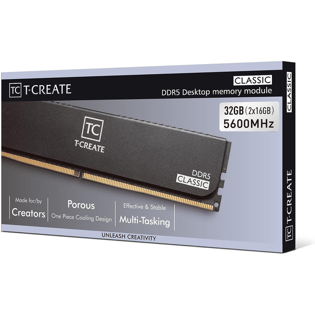 Team T-Create Classic 32GB 2x16GB Kit 5600 DDR5 DIMM with Heatsink