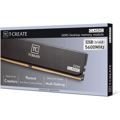 Team T-Create Classic 32GB 2x16GB Kit 5600 DDR5 DIMM with Heatsink