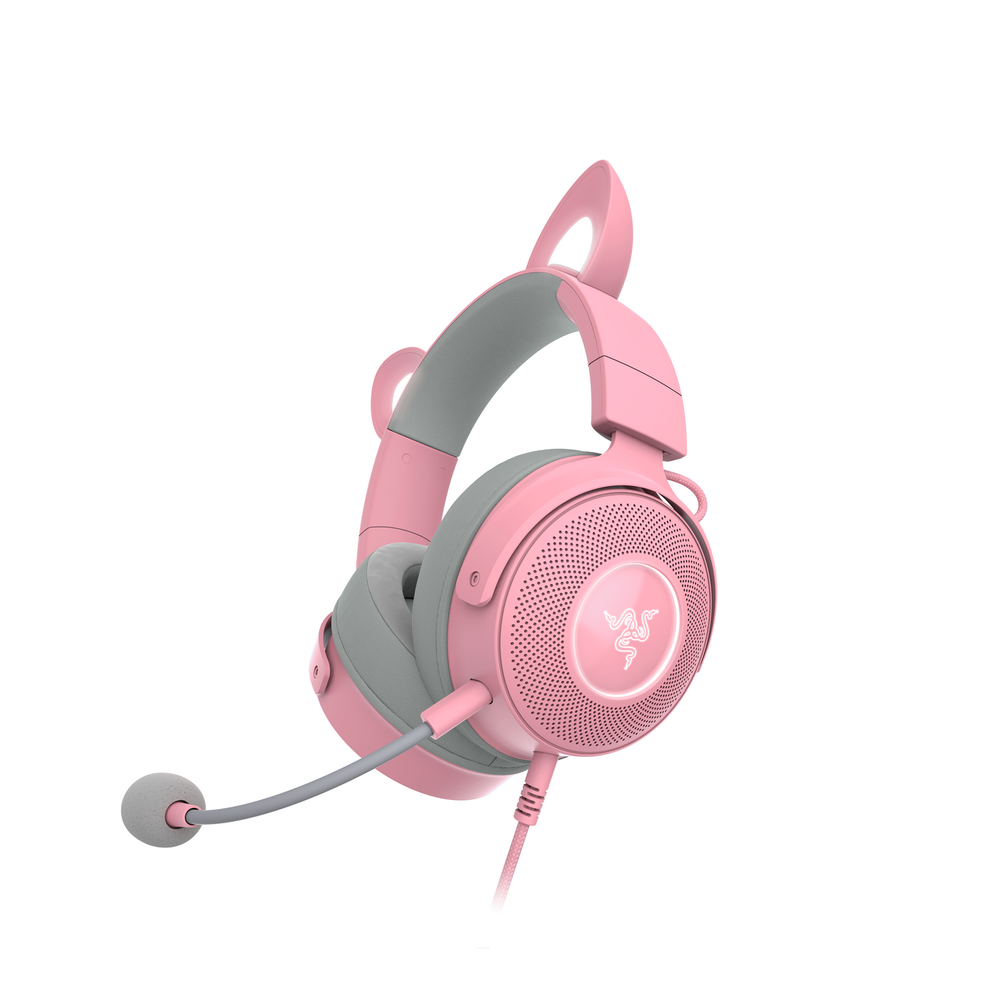 Razer Kraken Kitty V2 Pro - Wired RGB Headset with Interchangeable Ears - Quartz Edition