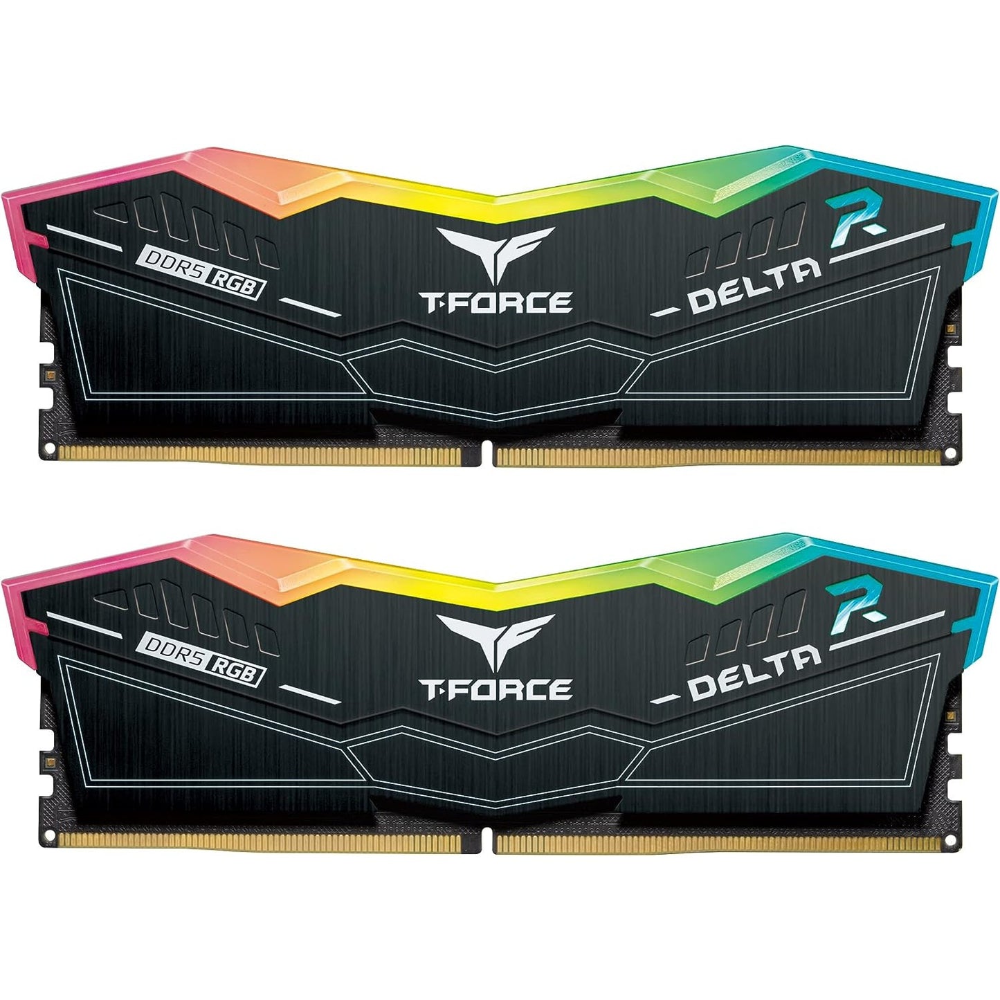 Team T-Force Delta RGB 32GB (2x16GB) DDR5 6000 Gaming Memory HS with RGB (Black)