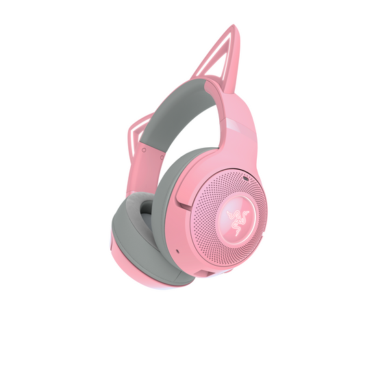 Razer Kraken Kitty V2 BT - Quartz Edition - Wireless Bluetooth RGB Headset with Kitty Ears