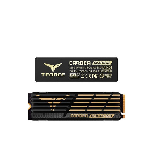 Team T-Force Cardea A440 M.2-2280 PCIE Gen4x4 1TB (Black) with Heatsink R/W 7000/5500 MB/s