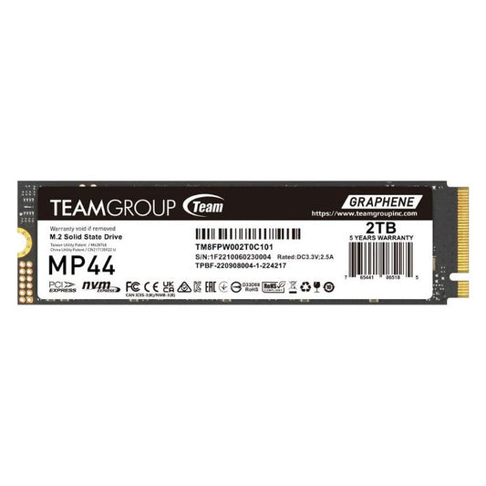 Team MP44 2TB M.2-2280 PCIE Gen4x4 SSD R/W 7400 / 6400 MB/s