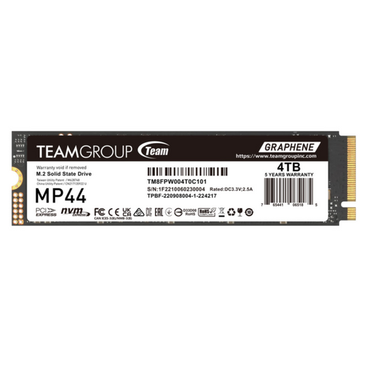 Team M.2-2280 PCIE Gen4x4 MP44 1TB R/W 7200 / 6200 MB/s