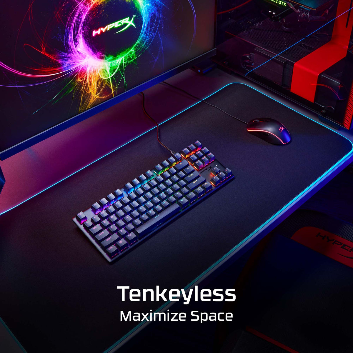 HyperX Alloy Origins TM Core PBT Mechanical Gaming Keyboard Aqua
