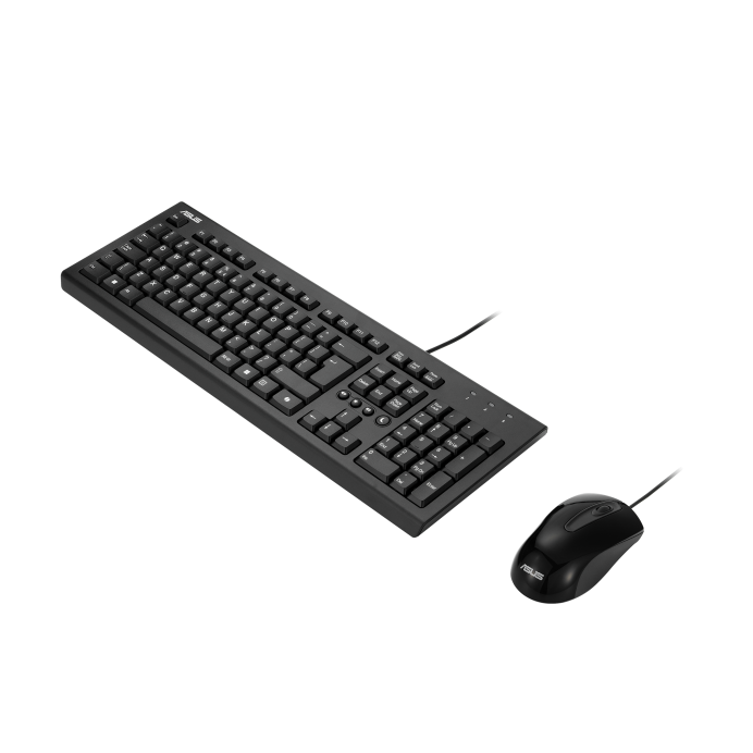 Asus U2000 Wired Keyboard & Mouse (Black) - Designed for Windows 11 with Copilot Support