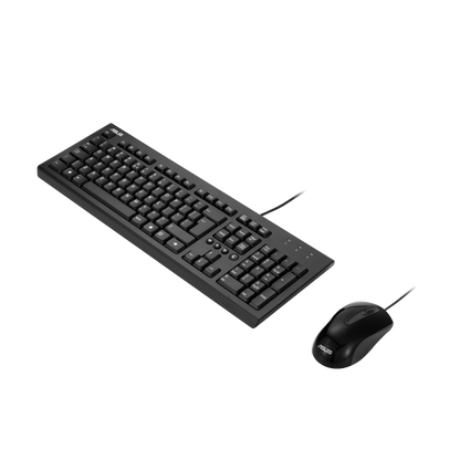 Asus U2000 Wired Keyboard & Mouse (Black) - Designed for Windows 11 with Copilot Support