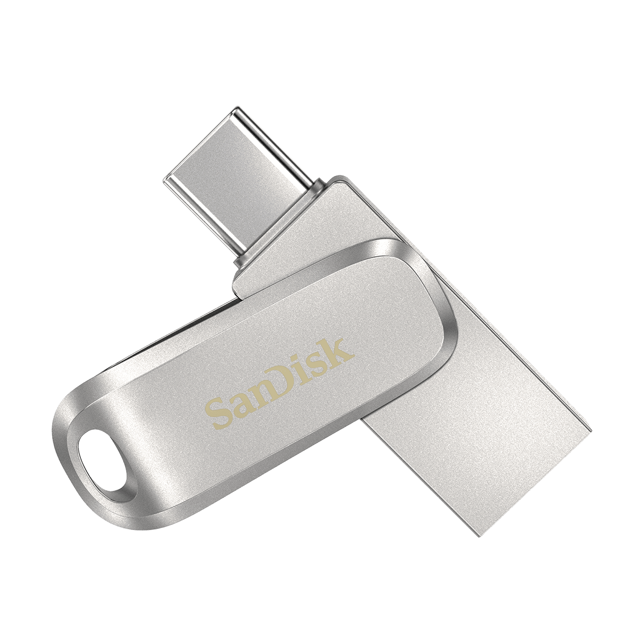 SanDisk Ultra Dual Drive Luxe 64GB SDDDC4 USB Type C Metal USB3.1/Type C Reversible Connector Swivel Design Type-C Enabled Devices (5 Years Warranty)