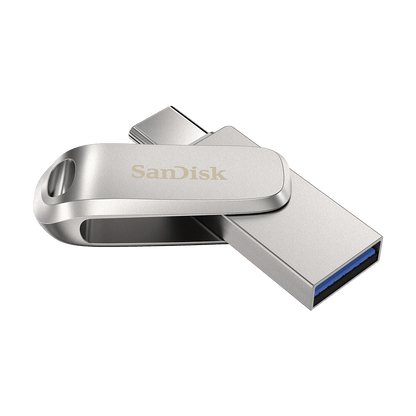 SanDisk Ultra Dual Drive Luxe 32GB SDDDC4 USB Type C Metal USB3.1/Type C Reversible Connector Swivel Design Type-C Enabled Devices (5 Years Warranty)