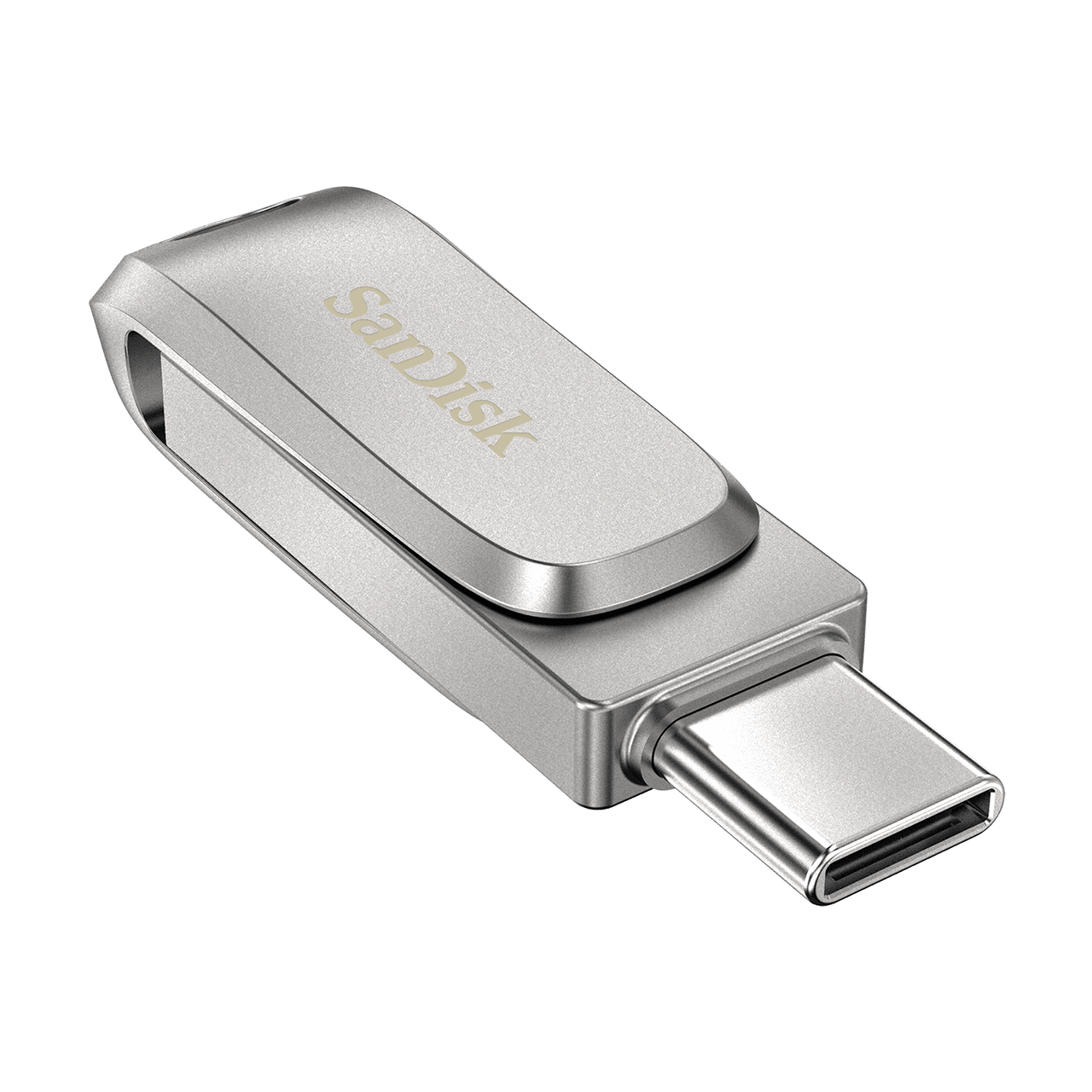 SanDisk Ultra Dual Drive Luxe 64GB SDDDC4 USB Type C Metal USB3.1/Type C Reversible Connector Swivel Design Type-C Enabled Devices (5 Years Warranty)