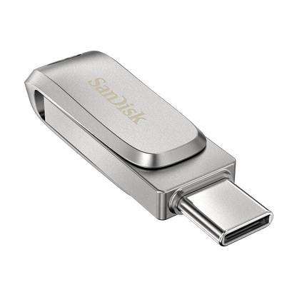 SanDisk Ultra Dual Drive Luxe 64GB SDDDC4 USB Type C Metal USB3.1/Type C Reversible Connector Swivel Design Type-C Enabled Devices (5 Years Warranty)