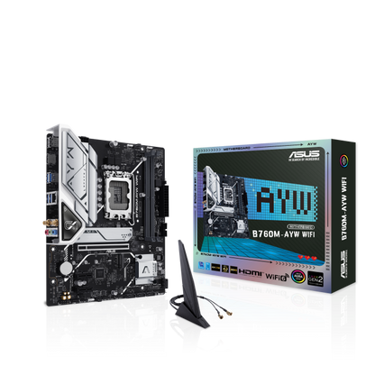 Asus B760M-AYW WIFI mATX Motherboard | Intel Socket LGA1700 - B760 Chipset