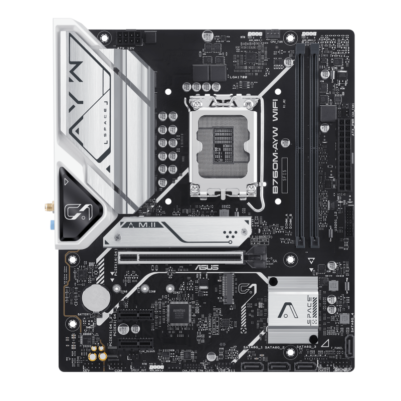 Asus B760M-AYW WIFI mATX Motherboard | Intel Socket LGA1700 - B760 Chipset